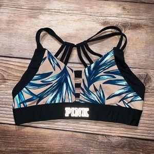 Pink Victoria secret tropical sports bra nwot